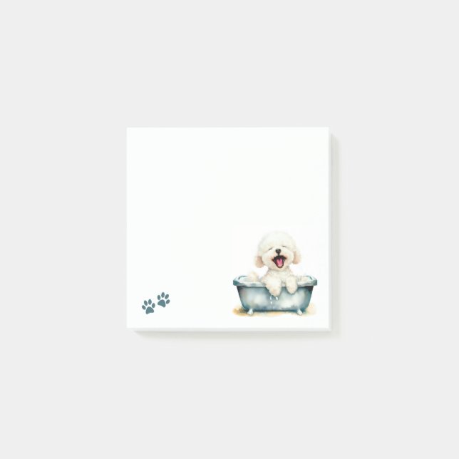 Bichon Frise Hund Post-it Block (Framsida)
