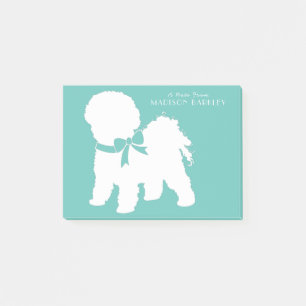 Bichon Frise Hund Puppy Post-it Block