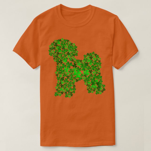Bichon Frise Hund Shamrock Löv St Patrick Day T-Sh T Shirt (Design framsida)