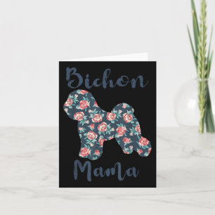 Bichon-frise Hund Shirt Älskare Mamma Mors dag Kort