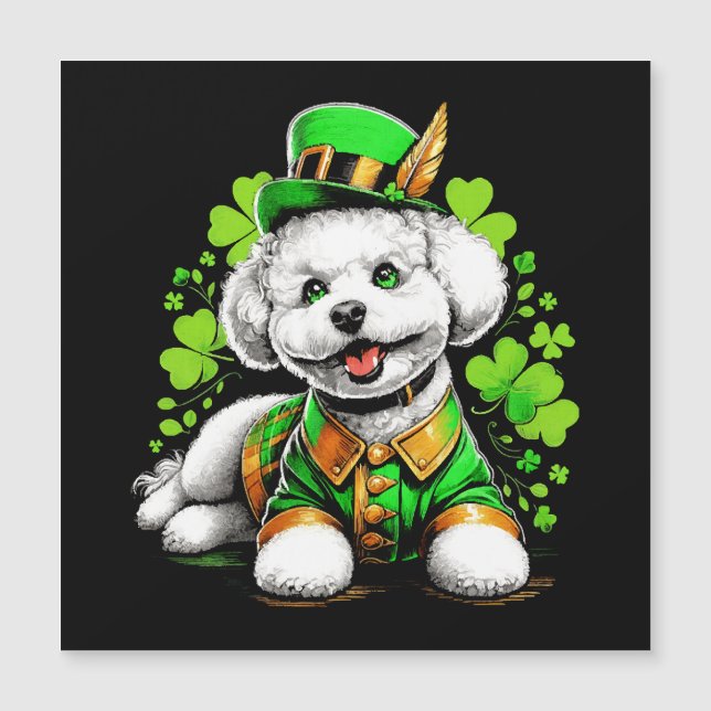 Bichon Frise Hund St Patrick's Day (Framsida)