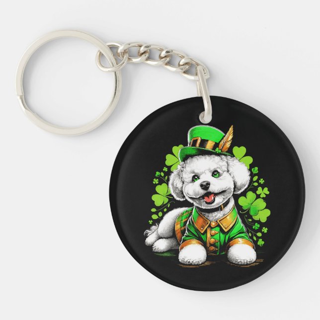 Bichon Frise Hund St Patrick's Day (Framsidan)