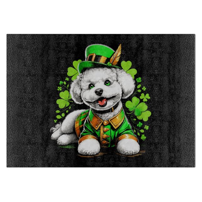 Bichon Frise Hund St Patrick's Day (Framsidan)