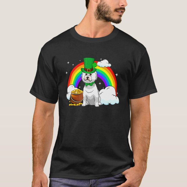 Bichon Frise Hund T Shirt (Framsida)