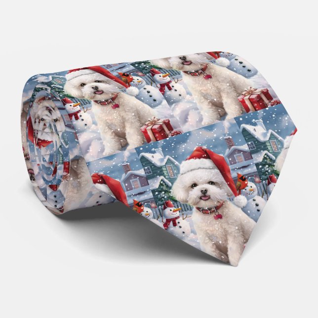 Bichon Frise Hund Winter Wonderland jul Joy Slips (Rullad)