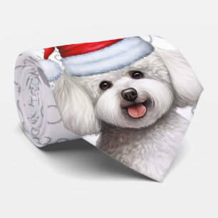 Bichon Frise Hund Woof jul Djurälskare Slips