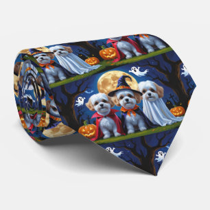 Bichon Frise Hundar Pumpkin Halloween Funny Slips