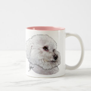 Bichon Frise i djup tanke Två-Tonad Mugg