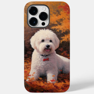 Bichon Frise i Höst löv Fall Inspire