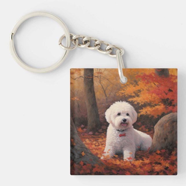 Bichon Frise i Höst löv Fall Inspire (Framsidan)