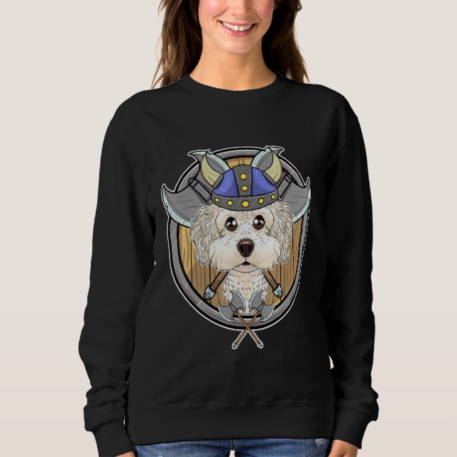 Bichon Frise I Valhalla I Viking T Shirt (Framsida)