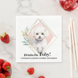 Bichon Frise Jag Gör Också Servetter Med Hund Foto