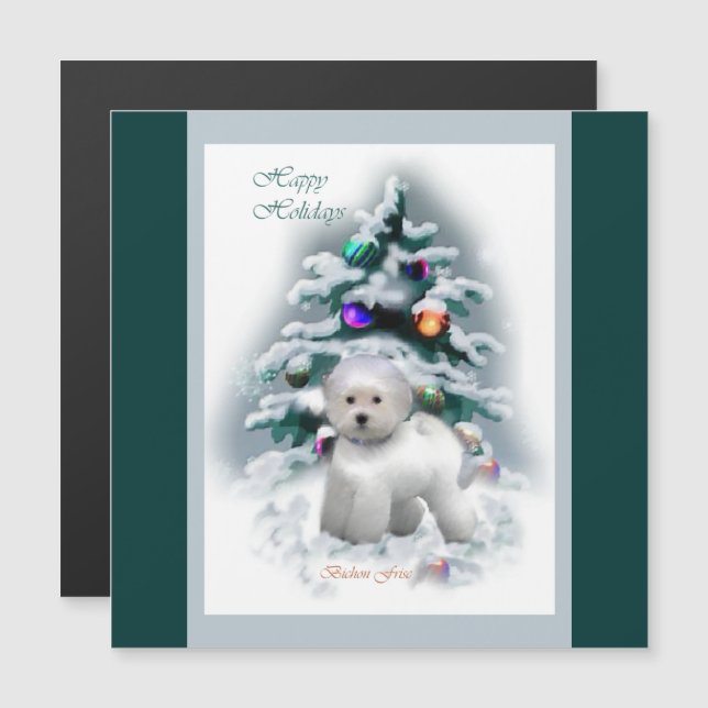 Bichon Frise jul (Fram/baksida)
