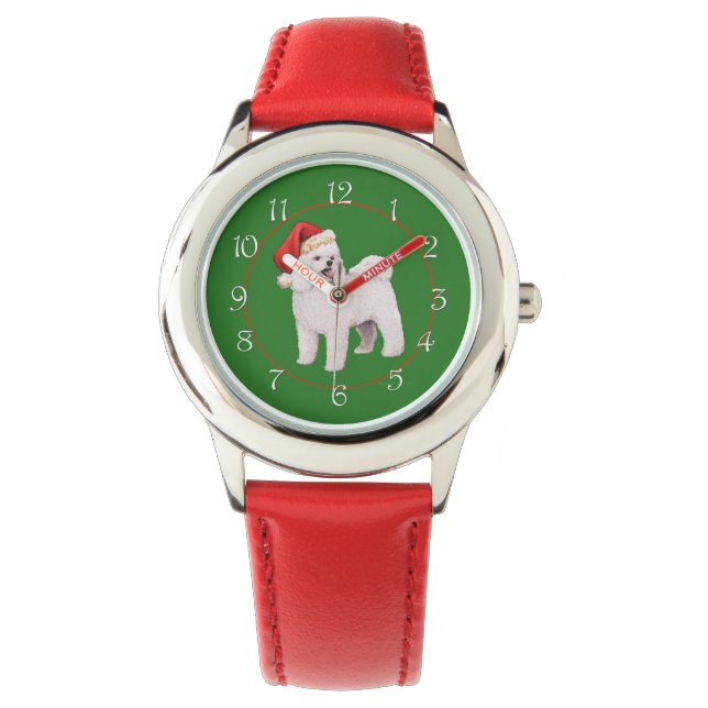 Bichon Frise jul Armbandsur (Framsida)