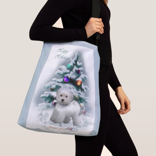 Bichon Frise jul Axelväska (Närbild)