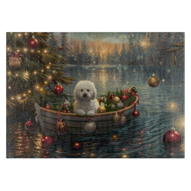 Bichon Frise jul - festlig resa (Framsidan)