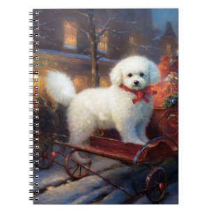 Bichon Frise jul - helgsäsong Anteckningsbok