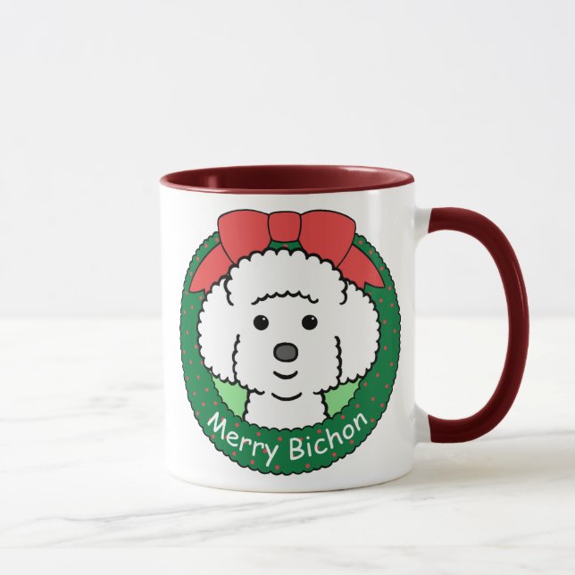 Bichon Frise jul Mugg (Höger)