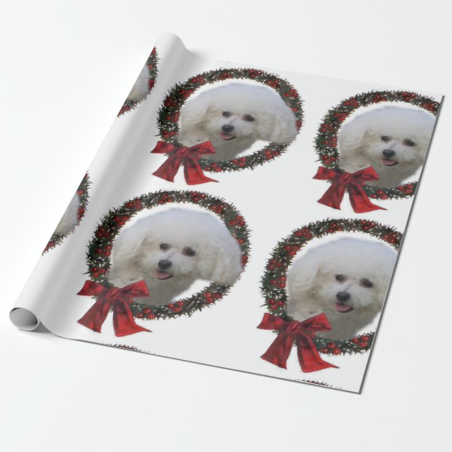 Bichon Frise jul Presentpapper (Utrullad)