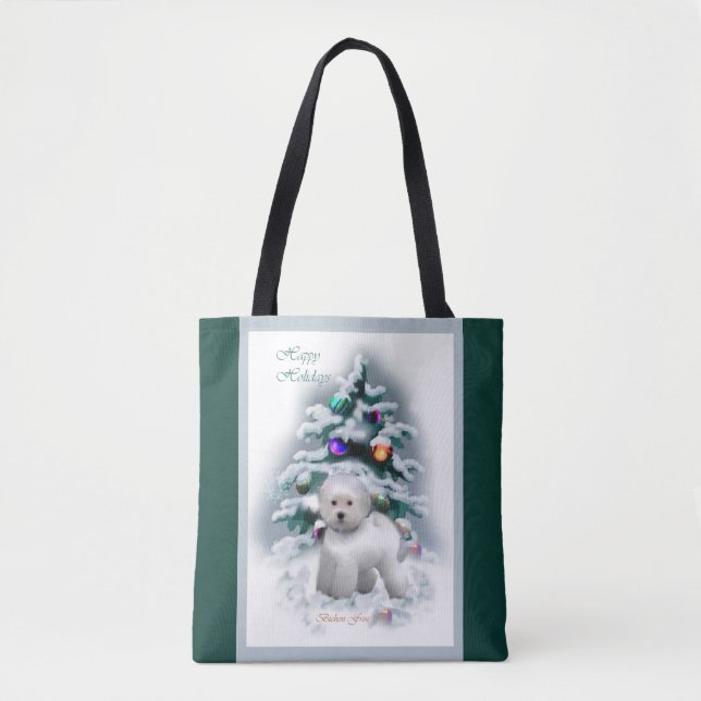 Bichon Frise jul Tygkasse (Framsida)