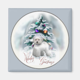 Bichon Frise-julgåvor Magnet