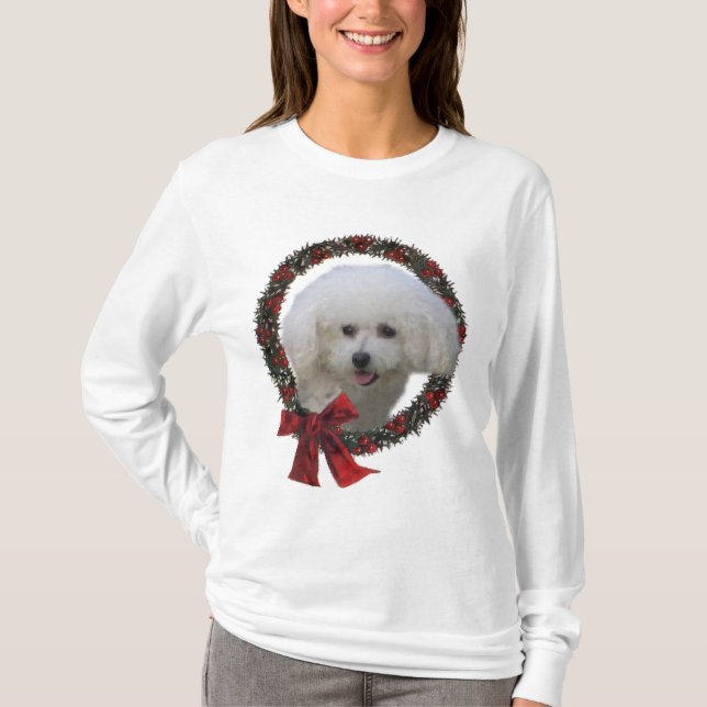 Bichon Frise-julgåvor Tröja (Framsida)