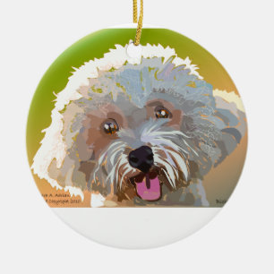 Bichon Frise Julgransprydnad Keramik