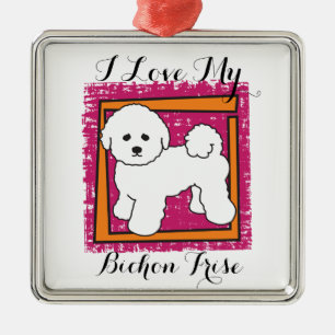 BICHON FRISE JULGRANSPRYDNAD METALL