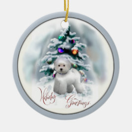 Bichon Frise-julklappar Ornament
