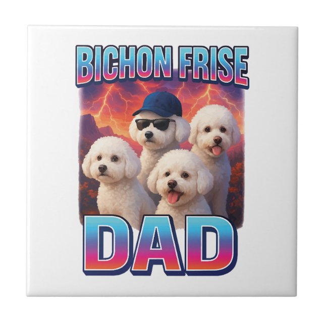 Bichon Frise Kakelplatta (Framsidan)
