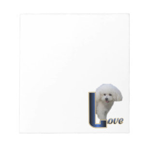 Bichon Frise Kärlek Anteckningsblock