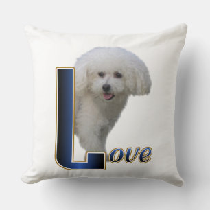 Bichon Frise Kärlek Kudde