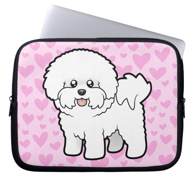 Bichon Frise kärlek Laptop Fodral (Framsidan)