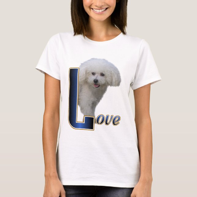 Bichon Frise Kärlek T Shirt (Framsida)