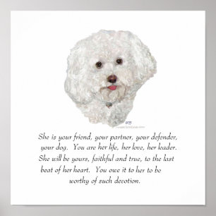 Bichon Frise Keepsaké FEMALE Poster