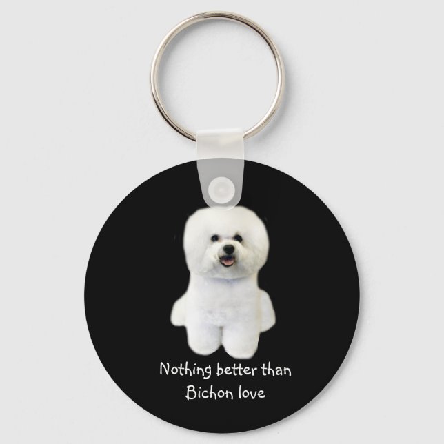 Bichon Frise Keychain Nyckelring (Framsida)