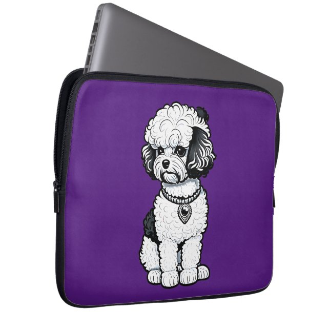 Bichon Frise Laptop Fodral (Framsidan Höger)