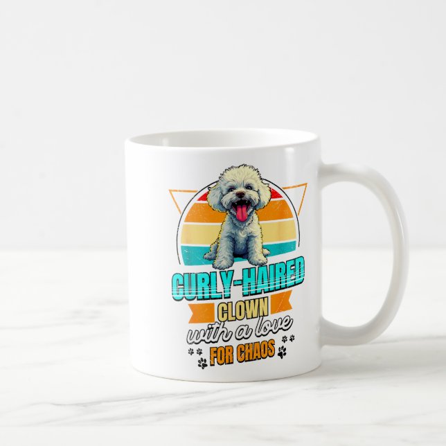 Bichon Frise Lover Funny Bichon Frise Retro  Kaffemugg (Höger)