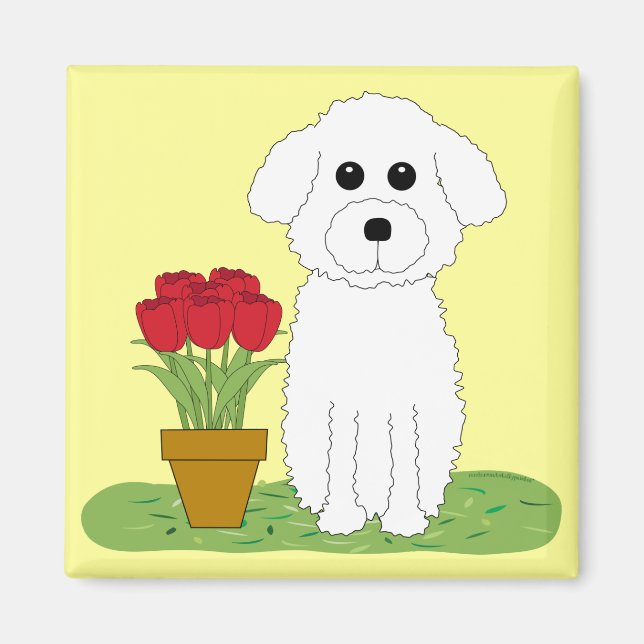 Bichon Frise Magnet (Framsidan)