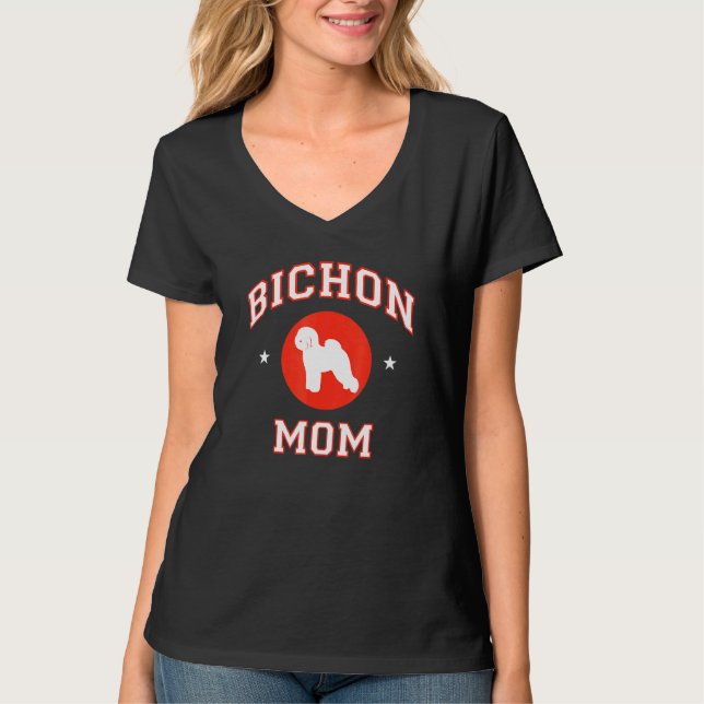 Bichon Frise Mamma 1 T Shirt (Framsida)