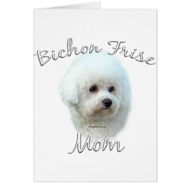 Bichon Frise Mamma 2 Hälsningskort (Framsidan)