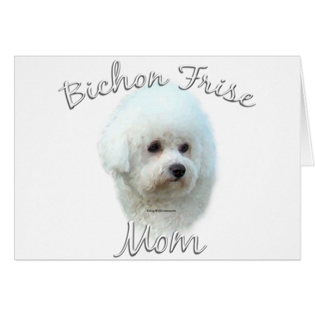 Bichon Frise Mamma 2 Hälsningskort (Framsidan Horizontal)