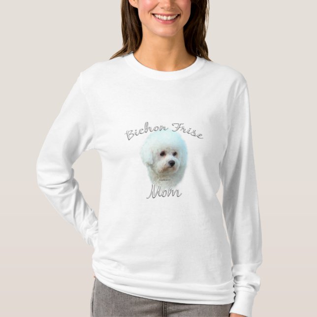 Bichon Frise Mamma 2 T Shirt (Framsida)