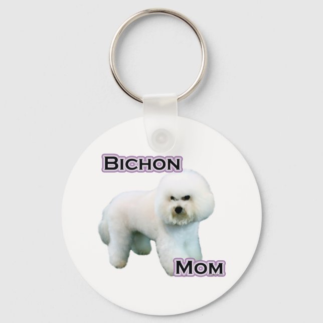 Bichon Frise Mamma 4 - Nyckelkedja Nyckelring (Framsida)