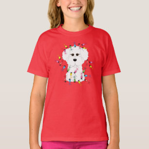 Bichon Frise med julljus Tee