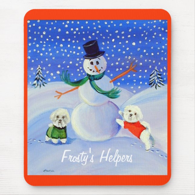 Bichon Frise Mousepad Musmatta (Framsidan)