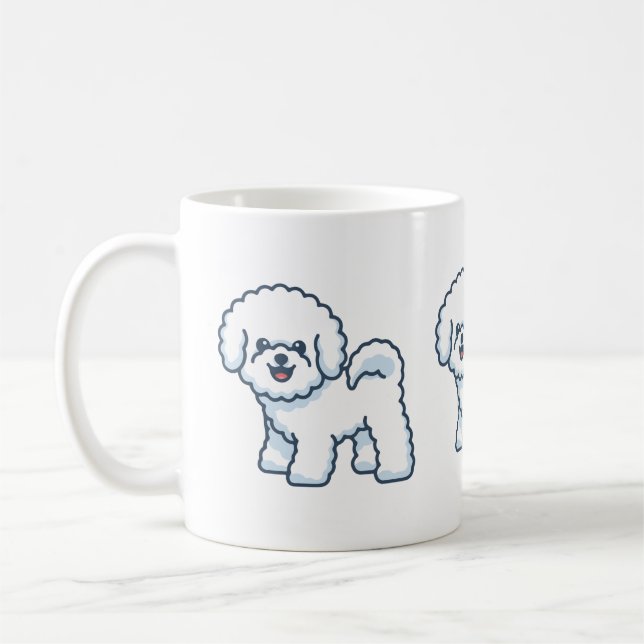 Bichon Frise mugg (Vänster)