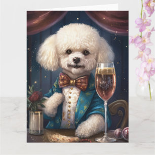 Bichon Frise Nyår Kort