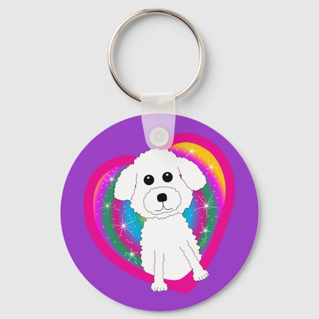 Bichon Frise Nyckelring (Framsida)