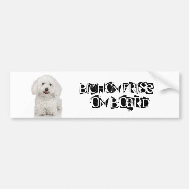 Bichon Frise ombord Bildekal (Framsidan)